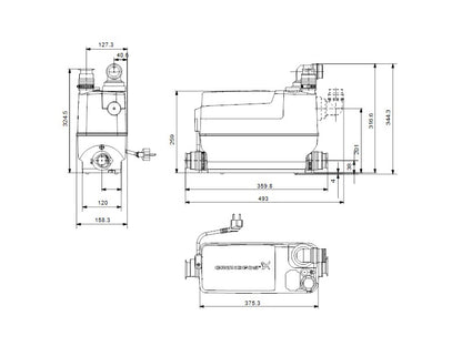GRUNDFOS SOLOLIFT2 C-3 SZENNYVÍZ ÁTEMELŐ SZIVATTYÚ