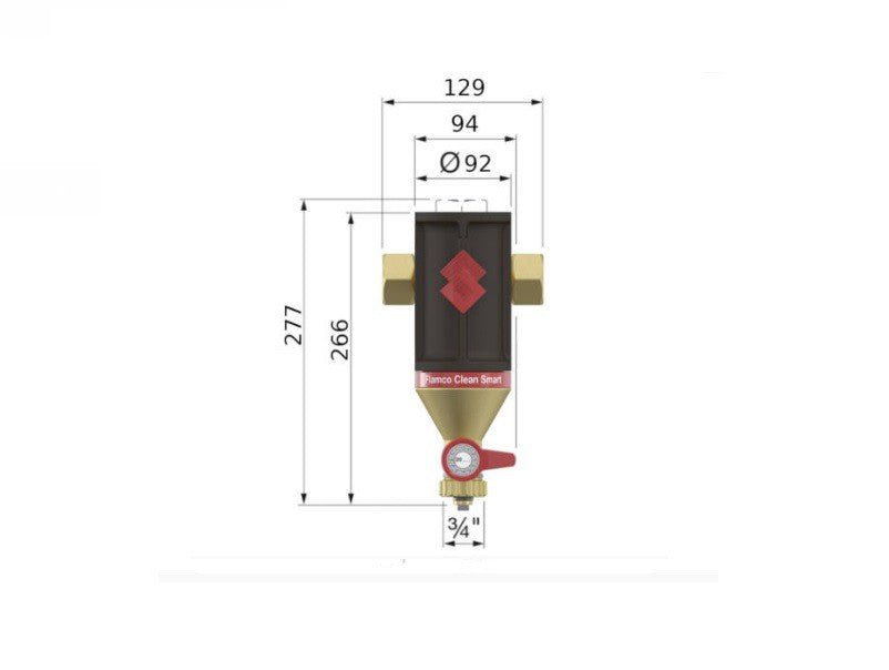 FLAMCO CLEAN SMART   6/4" MÁGNESES ISZAPLEVÁLASZTÓ