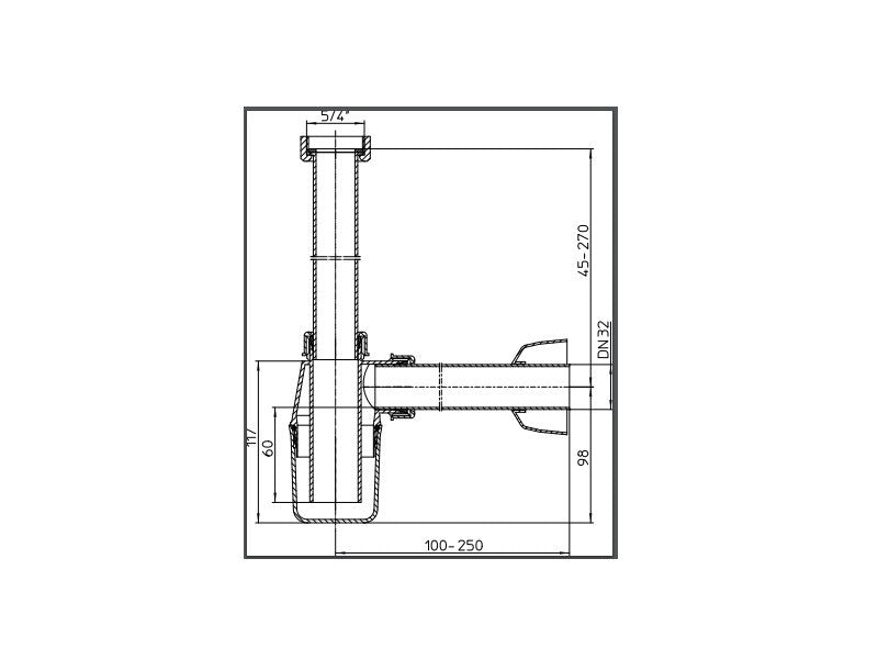 HL 132/30 MOSDÓSZIFON BÚRA DN32-5/4" MŰANYAG