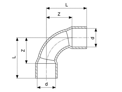 10/90° BB RÉZ ÍV 5002A #10