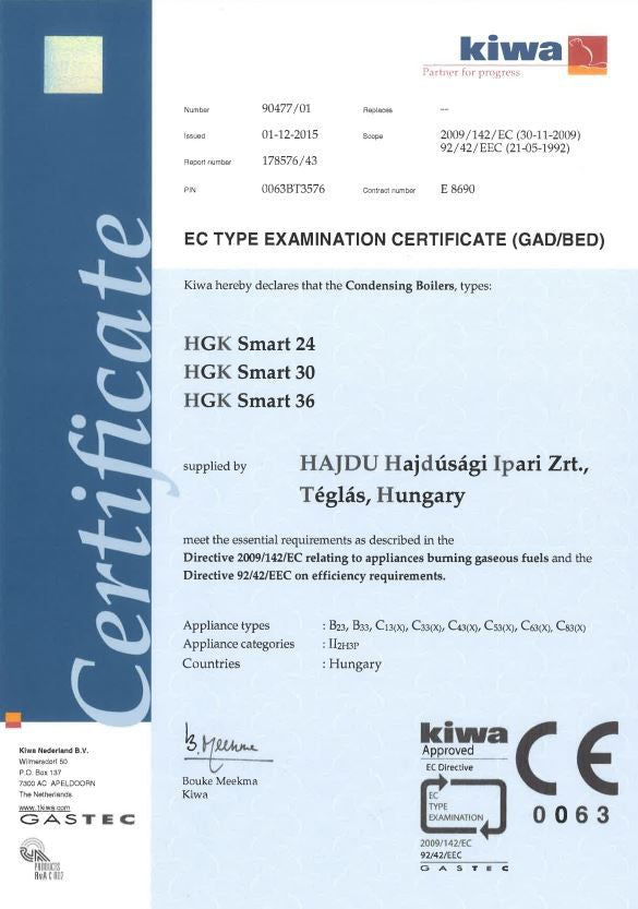 HAJDU KONDENZÁCIÓS GÁZKAZÁN HGK SMART 36 EU