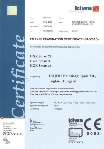 HAJDU KONDENZÁCIÓS GÁZKAZÁN HGK SMART 36 EU