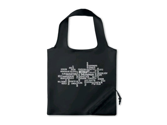 AJÁNDÉKTÁRGY TÁSKA, ÖSSZECSUKHATÓ, FEKETE - MERKAPT