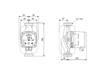 GRUNDFOS ALPHA2 25-60 180 1X230V 50HZ 6H