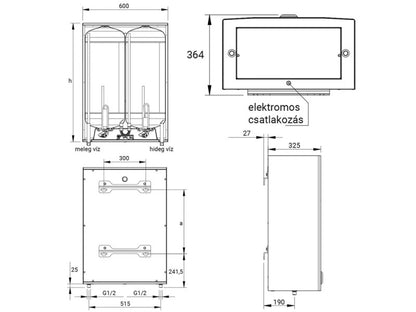 HAJDU VILLANYBOJLER  80 L AQ FLAT SZÖGLETES ERP SZABÁLYZÓS AQF80