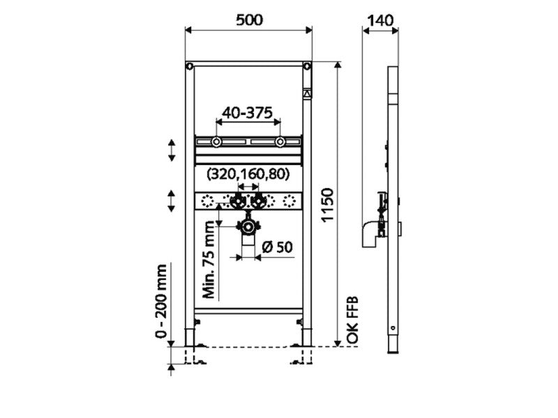 SCHELL MONTUS MOSDÓ SZERELŐMODUL 115CM MAGAS