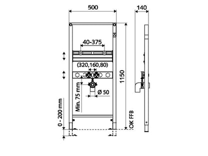 SCHELL MONTUS MOSDÓ SZERELŐMODUL 115CM MAGAS