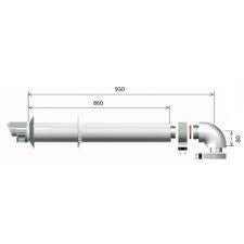 ARISTON 60/100 VÍZSZINTES KIVEZETŐ KÉSZLET PPS/ALU 1M