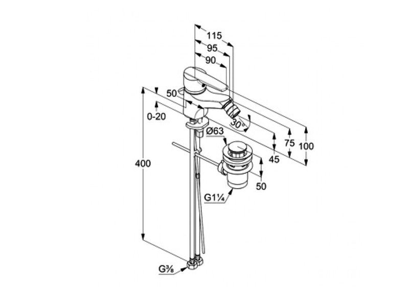 KLUDI ACTIVE BIDET CSAPTELEP