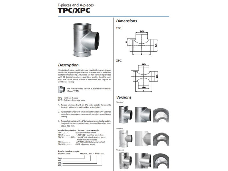 ALNOR T-IDOM, SZIMETRIKUS OLDALÁGAK, 90°, 100-080