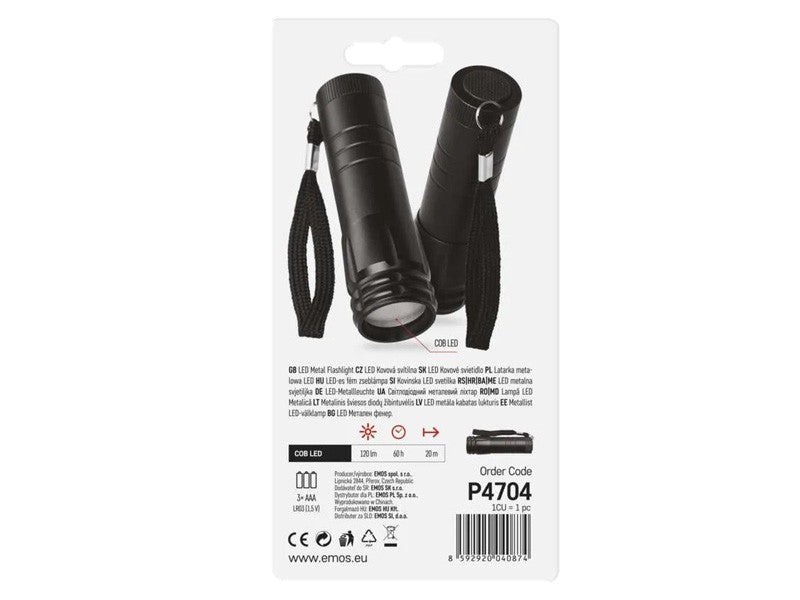 EMOS ZSEBLÁMPA 3W COB LED 3X AAA