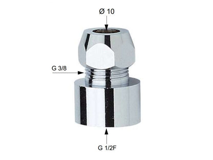 REMER 1/2"X10 KRÓM CSATLAKOZÓ