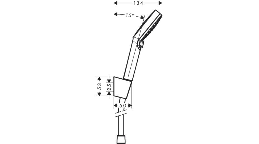 HANSGROHE CROMETTA ZUHANYTARTÓ SZETT VARIO 125 CM-ES ZUHANYCSŐVEL