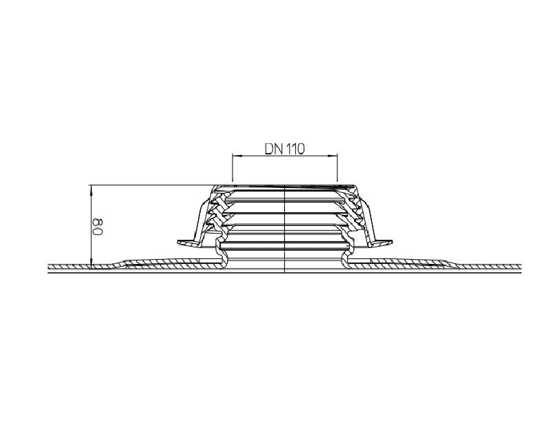 HL 800/110 SZIGETELT CSŐÁTVEZETÉS BITUMENGALLÉRRAL DN110