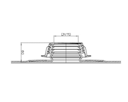 HL 800/110 SZIGETELT CSŐÁTVEZETÉS BITUMENGALLÉRRAL DN110